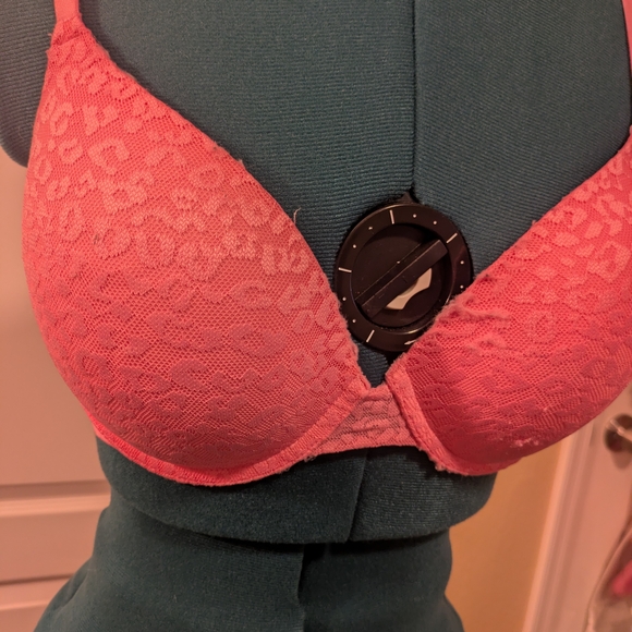 Victoria's Secret Pink Animal Print Lace Push Up Bra Size 36 D - Picture 2 of 7